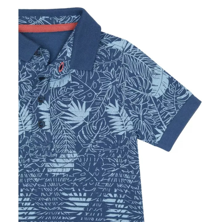 Mothercare Blue Polo Leaves