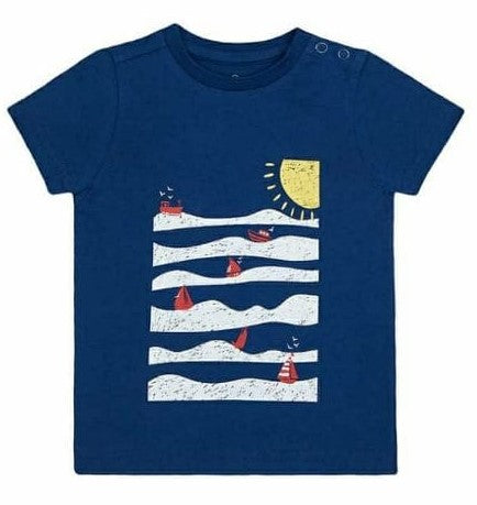 Mothercare Boat printed Blue T-shirt