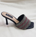 Cuple Black and Silver Stones Heels
