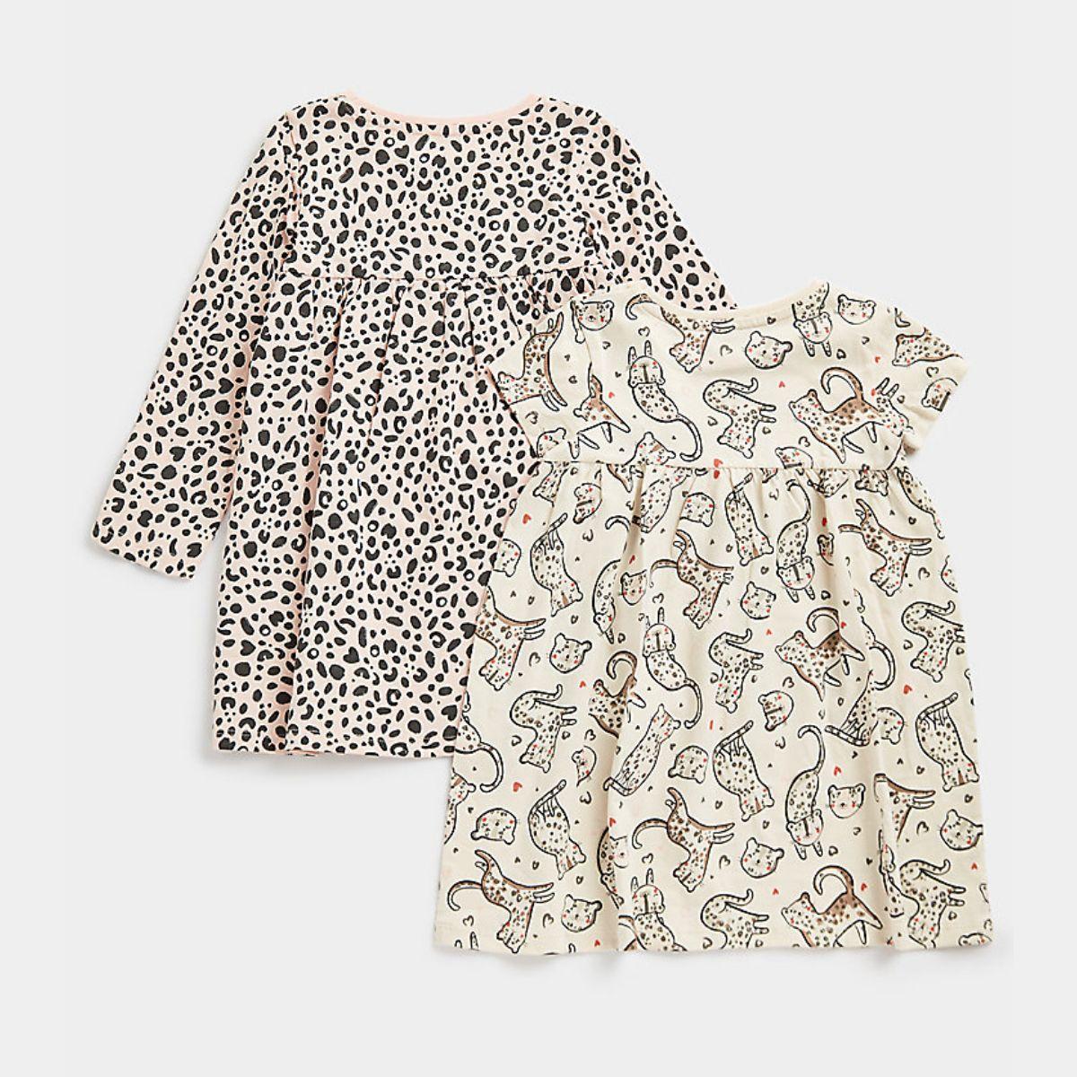 Mothercare Baby Girl Little Leopard Dress - 2 Pack