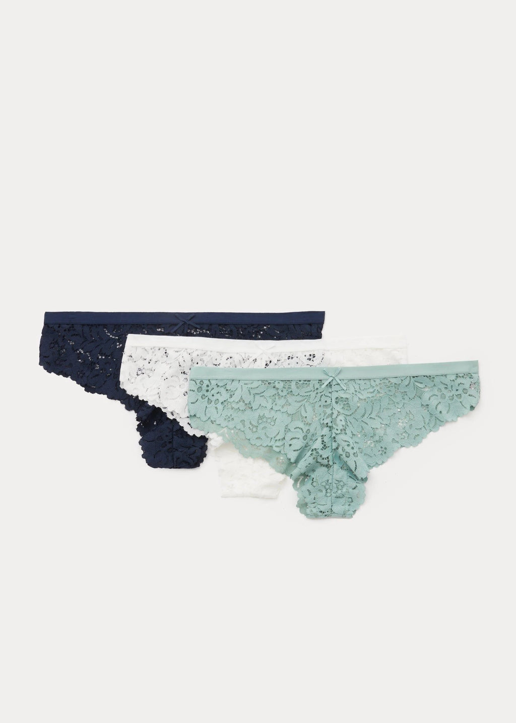 Matalan 3 Pack Lace Brazilian Knickers