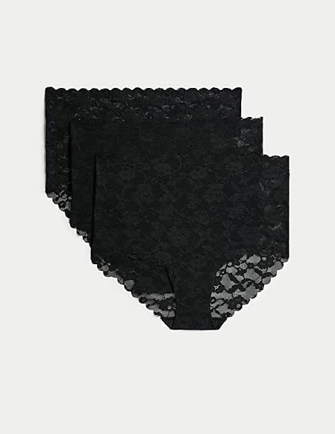 Marks and Spencer Freecut Lace Full Briefs-Pack of 3