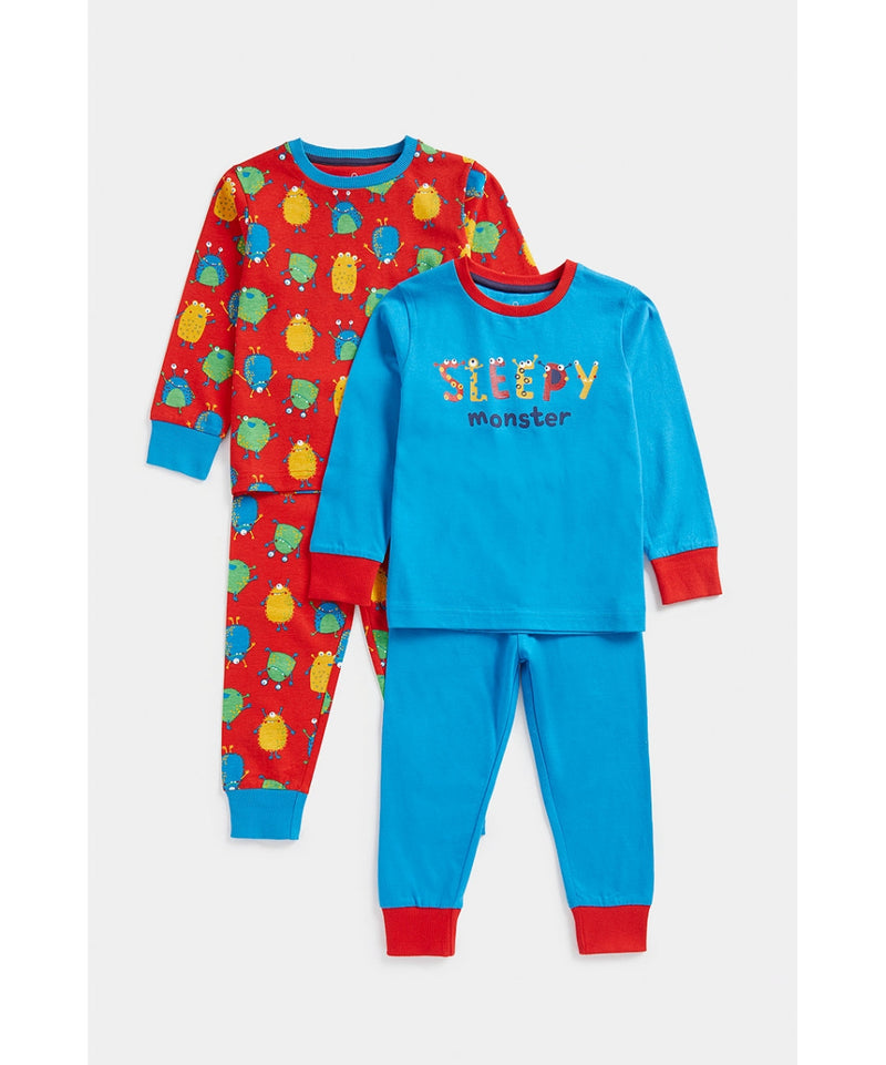 Mothercare Boy Sleepy Monster Pyjamas-Pack of 2