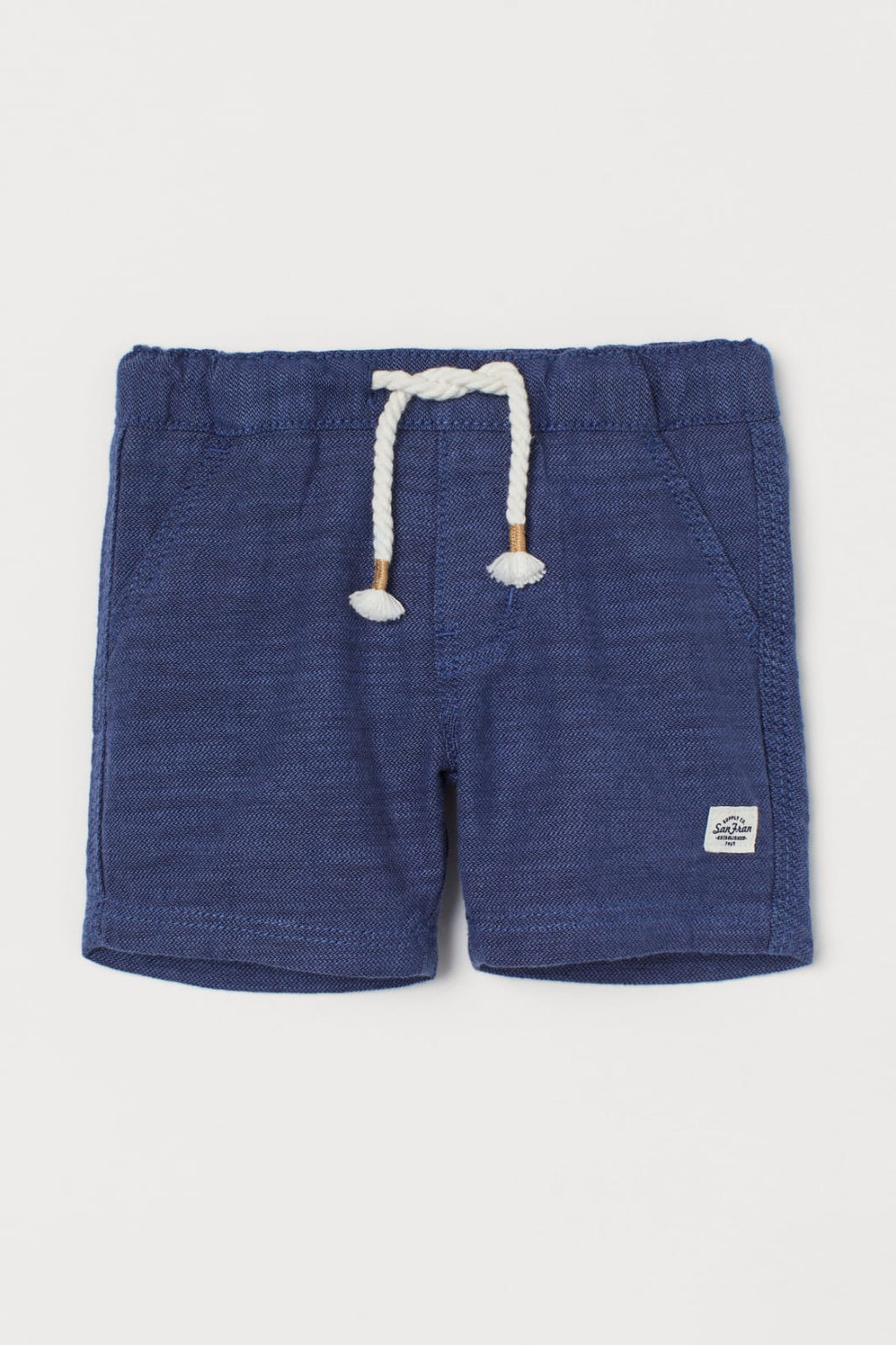H&M Slub-Weave Blue Shorts
