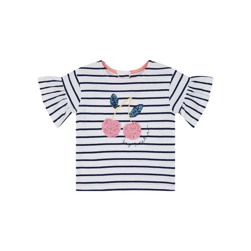 Mothercare Striped Cherry T-Shirt With Sequins