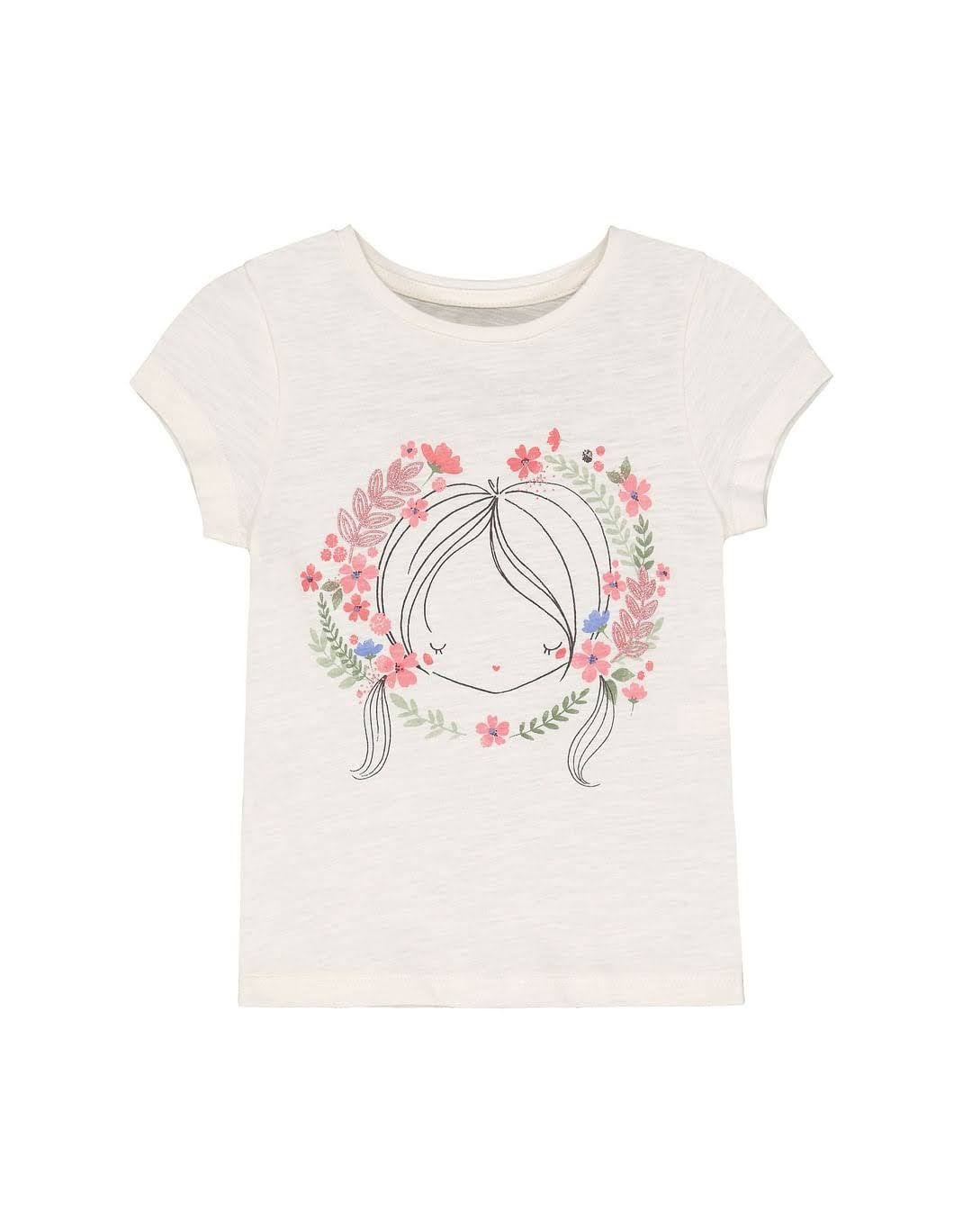 Mothercare Girls Printed Cotton Blend T Shirt
