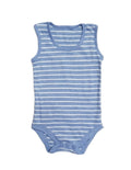 Baby Juniors Blue/White Striped Sleeveless Bodysuit