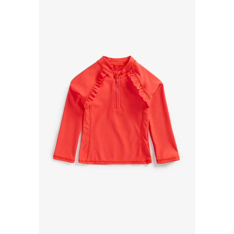 Mothercare Frill Detail Orange Swim Shirt