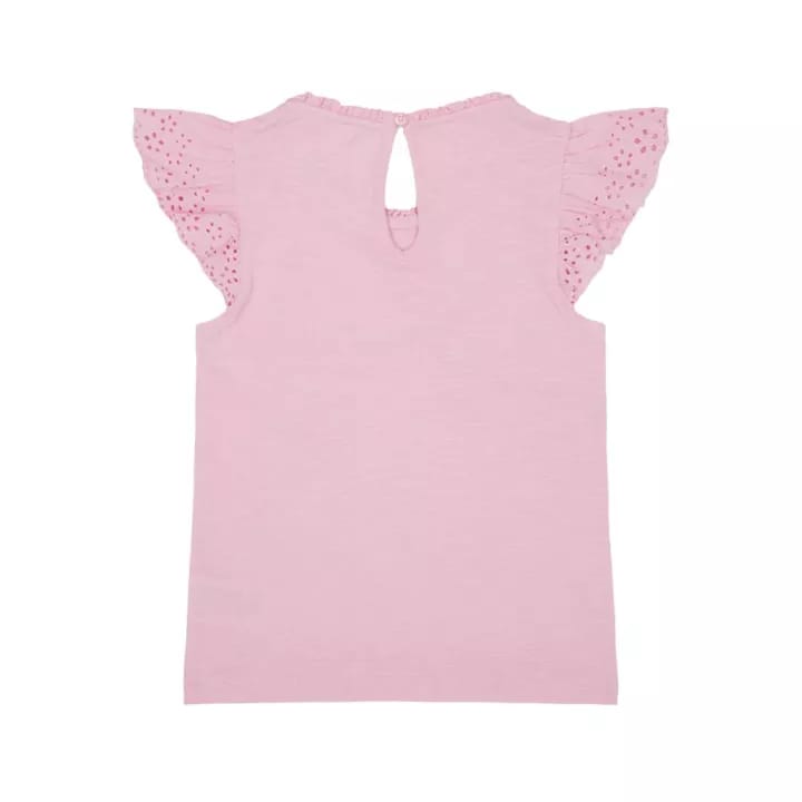Mothercare Crew Neck Knitted Pink Printed Shirt