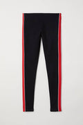 H&M Jersey leggings Black/Red