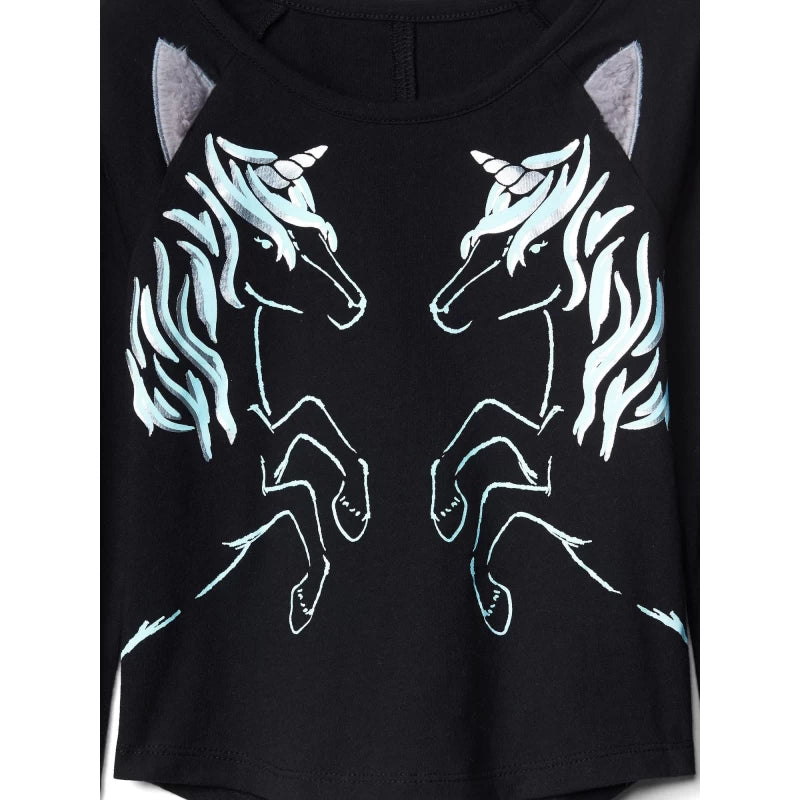 Gap Black Horses T-Shirt