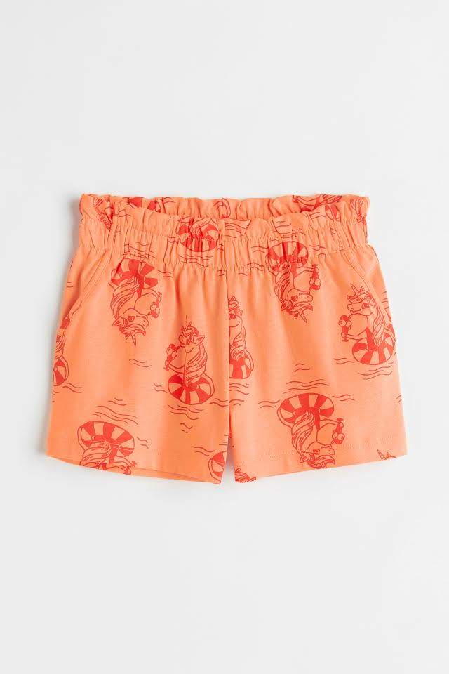 H&M Orange Unicorn shorts