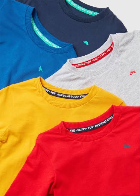 Matalan Multicolored T-Shirts- Pack of 5