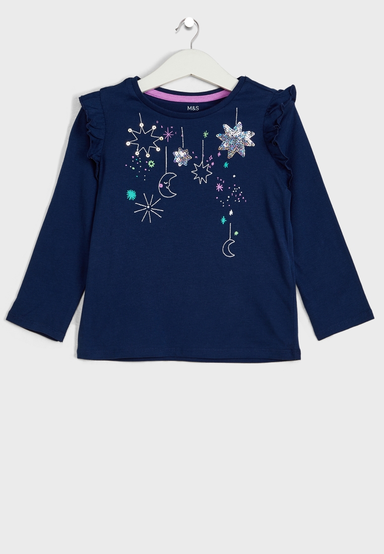 Marks and Spencer Star Moon Sequins Top