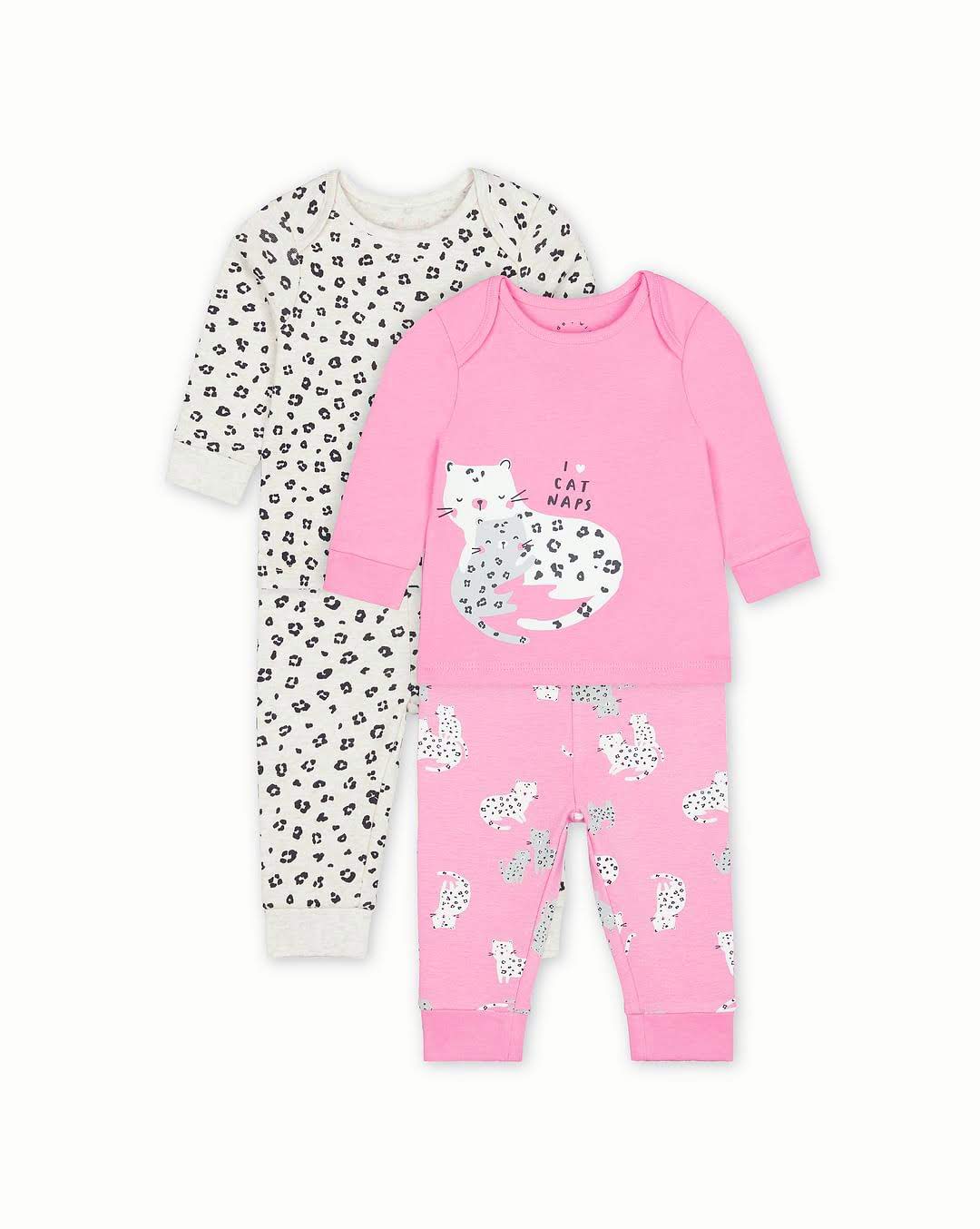 Mothercare Cat Naps Pyjamas- 2 Sets