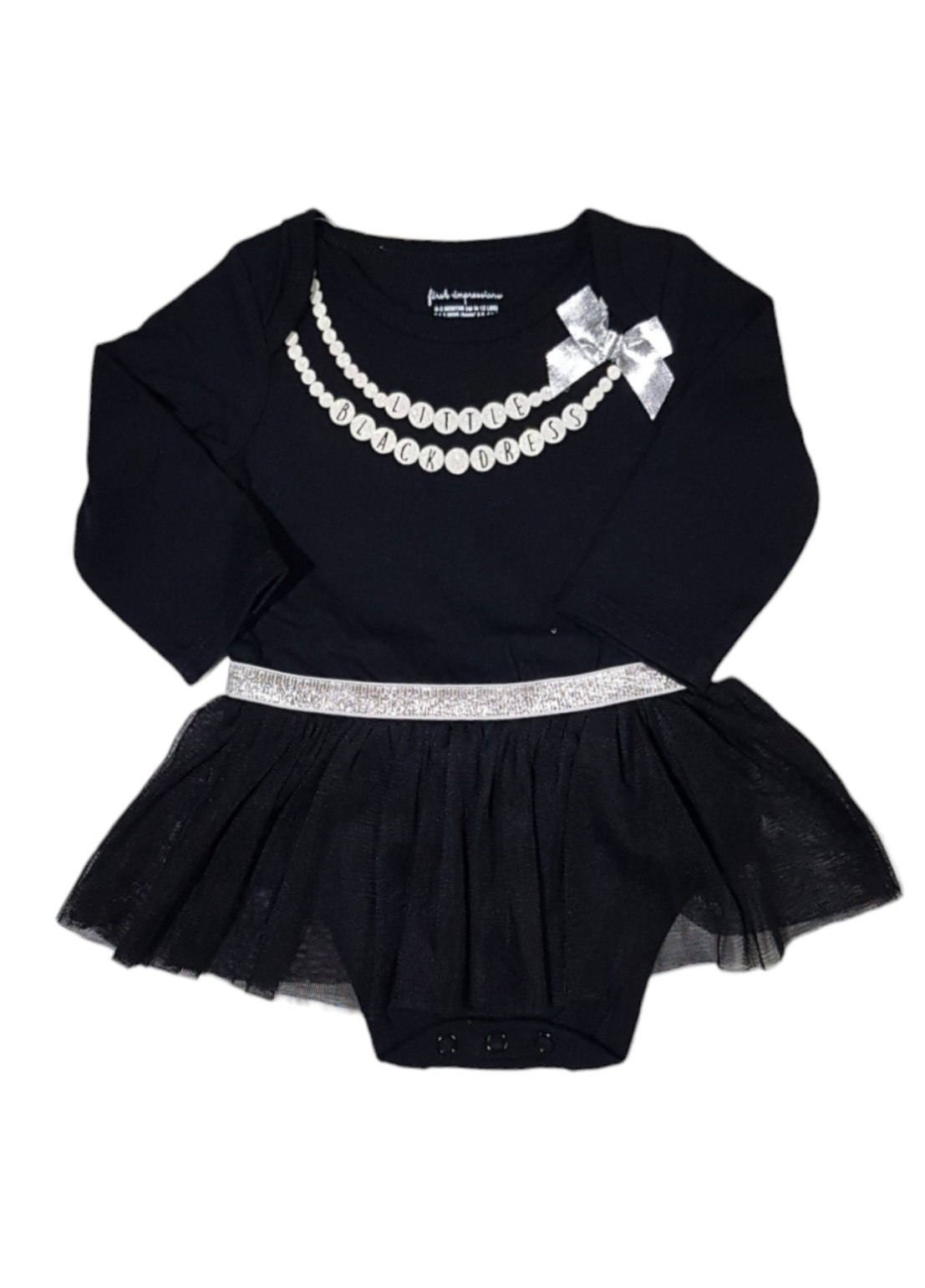 First Impressions Black Tutu Bodysuit