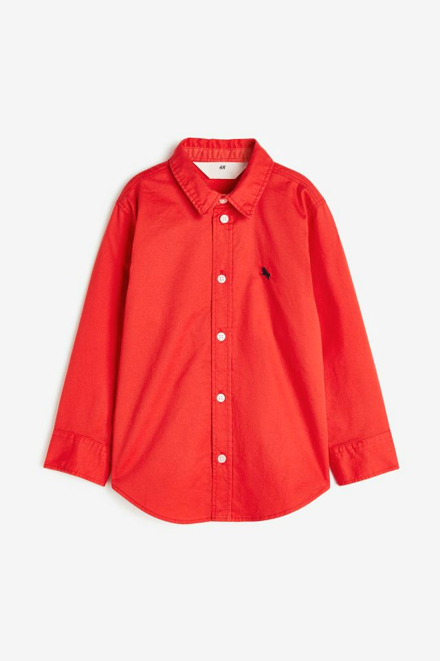 H&M Red Cotton Shirt