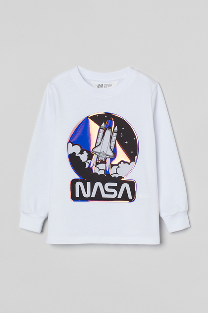 H&M White Nasa T-Shirt