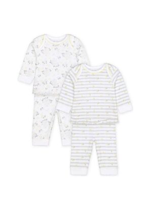 Mothercare White Floral Pyjamas Set of 2