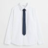 H&M White Shirt With Tie/bow