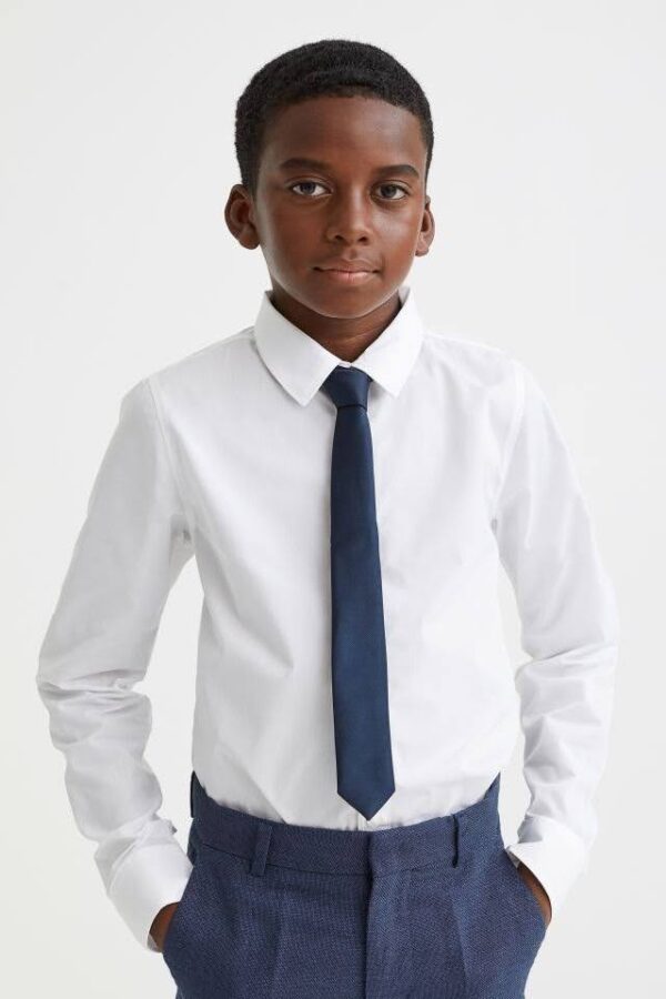 H&M White Shirt With Tie/bow
