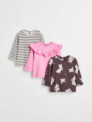 H&M 3-pack cotton jersey tops