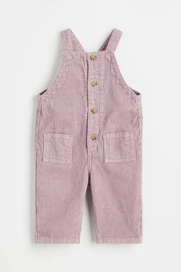 H&M Light Purple Corduroy Dungaree