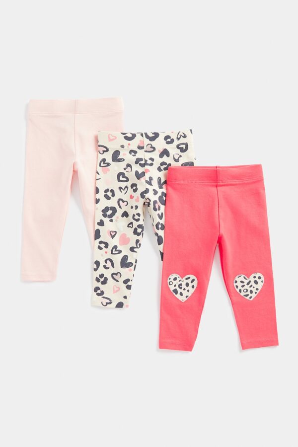 Mothercare Hearts Leggings-Pack of 3